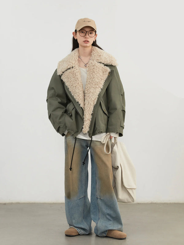 Giacca Calda in Cotone Stile Retro